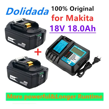 2021New BL1860 Polnilna Baterija 18V 18000mAh Litij-ion baterija za Makita Baterija 18v BL1840 BL1850 BL1830 BL1860B LXT 400+polnilec