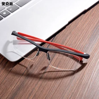 Cubojue Športna Očala Okvirji Moški Vožnje Teče Očala Moških TR90 Očala za Branje Optične Leče Pol Rimless