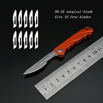 Aluminijaste Zlitine, Zložljivi Nož EOS Multi-funkcijo Orodje Nož Portable Art Zunanji Sili Skalpela Nož