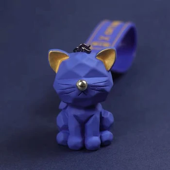 Srčkan Geometrijske Mehanske Mačka Keychain Moda Cartoon Živali Čar Key Ring Trend Nekaj Vrečko Avto Obesek Pribor Keychain