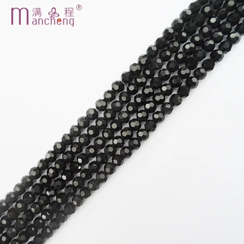 Vidik 6 MM, Črno žogo kristalno kroglice Vroče prodaje Črna 6 mm češki kristal kroglice Okroglo žogo Svoboden kroglice za izdelavo nakita(98-100beads)