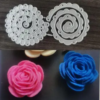 Rezanje kovin Matrice Reliefi Matrica 3D Spirala Cvet Umre Kosi Šablona za DIY Obrti Album Album Paper Card Multi Stilov