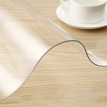 1,0 mm Mehka Zaščitna Stekla Mat PVC Prt za Mizo Nepremočljiva Pregledna Tabela Mat mizico za dnevno Sobo Pad 2021