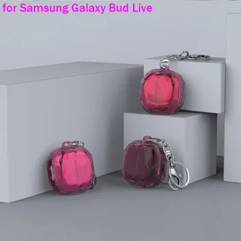 Primeren za Samsung Galaxy Kolega, ki Živi slušalke polje, PC prosojno diamond shockproof in shockproof zaščitna škatla z keychain