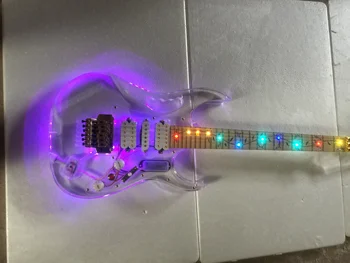 Električna kitara / pisane luči + multi color light pretvorbo svetlobe LED high end dvojna stabilizacija vibrato Kitara / Kitajska Električni