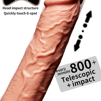 JEUSN Dildos Masturbacija TPE Samodejno podaljšale Vibrator Ogrevanje 40°C Ženske izdelke, povezane s spolnostjo