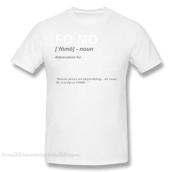 Moški TShirt FOMO BITCOIN Anime Obleko Shirt Design XRP Valovanje Kovanec Cryptocurrency Bombaža T-Shirt