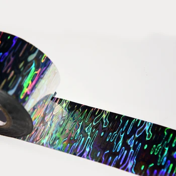 120 m Laser Vode valovanje Folije, Holographic Nail Art Transfer Folijo Nalepke Laser Silver Vroče Žigosanje Folije Za Ribolov Vaba DIY