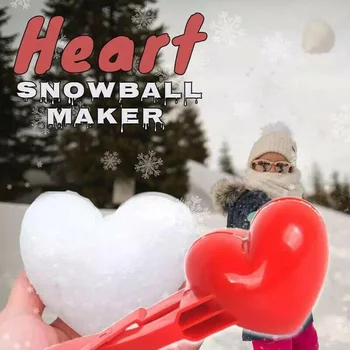 V obliki srca Snežaka Posnetek Pozimi Plastičnih Plaz Maker Posnetek Otroci Outdoor Pesek, Sneg Žogo Plesni Igrače Boj Igrače za Otroke