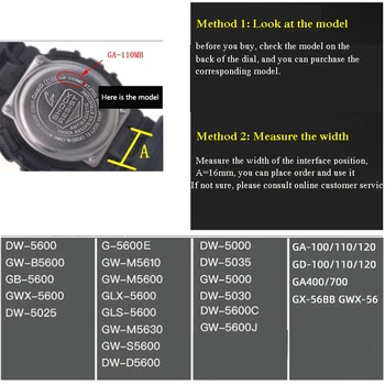16 mm 22 mm, iz Nerjavnega Jekla Watch Trak Adapterji Konektor za Casio G-Shock SS-110 DW-5600 GW-M5610 GWX-56 Preuredi Dodatki
