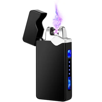 Conconvenient In Praktično Dvojno Loka Vžigalno USB Polnilne Windproof Non-plamen Plazme Impulz Cigaret Sveča Vžigalno