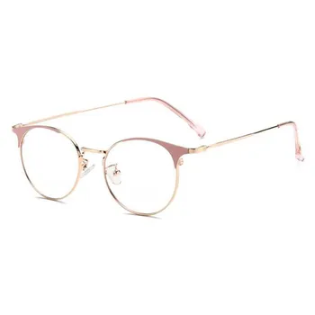 Zlitine Optičnih Očal Ultralahkih Retro Krog Kratkovidnost Recept Očala Kovinski Modni Očala 0 -0.5 -0.75 -1.0 -2.0, Da -6.0