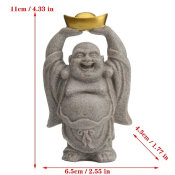 Peščenjak smolo kip smeh buda Kitajski Bog Bogastva, Smeh Buda Doma dekoracijo figurice Kreativna darila