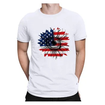 Moške Poletne 3D Digitalni Tisk je Dan Neodvisnosti, T-shirt Kratek Rokav Bluzo Moške Dan Neodvisnosti, Natisnjena Kratek Rokav Bluzo