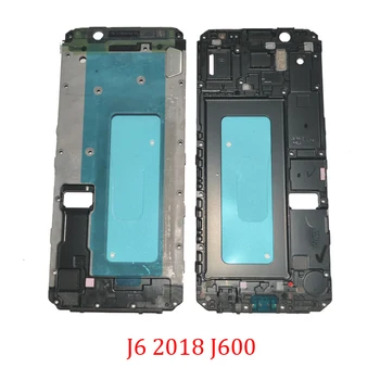 Telefon Plošče LCD Okvir Za Samsung Galaxy J6 2018 J600 J600F J600G J600FN Original Telefon Ohišje Zaslona na Sprednji Plošči Plošča Del