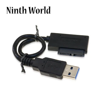 Strokovno USB 3.0 na 7+6 13Pin mini SATA Kabel Indikator za prenosnik NotebookDVD/CD-ROM za HDD Caddy Slimline Disk Adapter