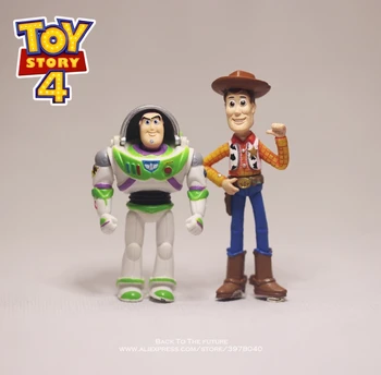 Disney Igrača Zgodba 4 Woody Buzz Lightyear 4-7 cm 7pcs/nastavite Dejanje Slika Anime Dekoracijo Zbirka Figur Toy model otroke