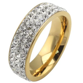 šest stilov, 7mm Široko Vrsta Obroča Evropski in Ameriški titana jekla nakit za Moške Band Simulirani Diamanti Prstani Poročni Nakit
