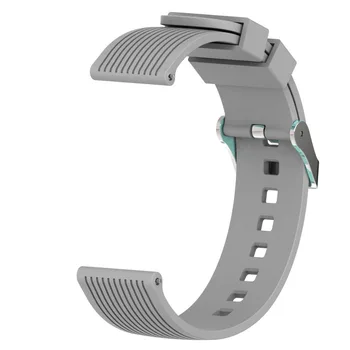 Silikonski Manšeta 20 mm Univerzalni Watch Trak Za Samsung Galaxy Watch Geometrijske Črtasto kodo Pin Sponke Zamenjava Šport Trak