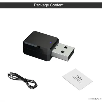 USB Brezžični 5.1 Audio Sprejemnik Tok Glasbe Zvočniki Audio Sprejemnik prostoročno Klicanje 3.5 mm AUX Avtomobilski Stereo Adapter