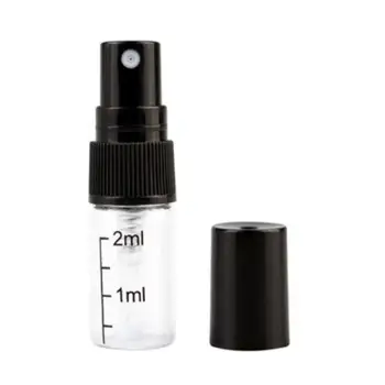 2/5ml Mini Črno Bel Prazen Vžigalnike Jasno Spray za Shranjevanje kozarcev Stekla Za Kozmetiko Posodo Škropilnica Steklenico Potovanja Portab P0A0
