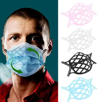 3D Usta Masko Imetnik Ločeno Nos, Usta Podporo Dihanje Notranje Blazine Za Odrasle Silikonski Pomoč Dihanje Ventil Bracke W2H8