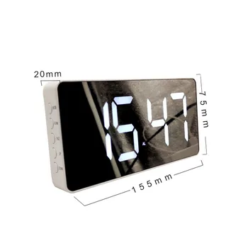 LED Budilka Digitalne Namizne Ure Watch Tabela Elektronska Ura z USB Polnilci Temperature, Prikaz Datuma Snooze Funkcijo