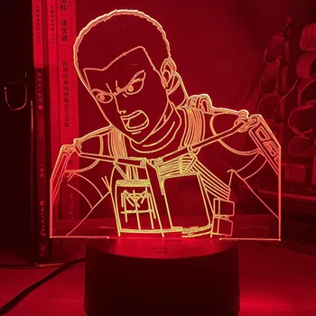 Anime Lučka za Napad na Titan 4 Connie Springer Slika za Spalnica Dekor Noč Svetlobe Otroci Darilo za Rojstni dan Shingeki Ne Kyojin 3d Svetlobe