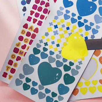 Koreja Candy Barve Črk Srce Ljubezni, Nalepke DIY Scrapbooking Ustvarjalne Junk List Pisemske Ovojnice Pečatne Nalepke