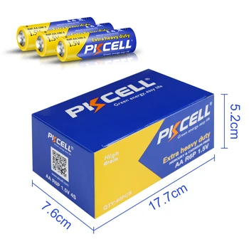 40 KOS PKCELL 1,5 V AA R6P Baterijo Dodatno Težka Baterija AA Velikost Ogljika-Cink Primarne Baterije za Digitalni Termometer