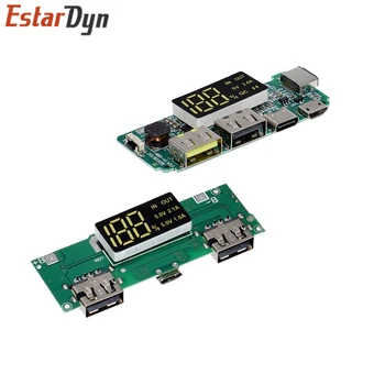 Litijeva Baterija, Polnilnik Odbor LED Dual USB 5V 2.4 Mikro/Tip-C, USB Mobile Power Bank 18650 Polnjenje Modul Zaščita vezij