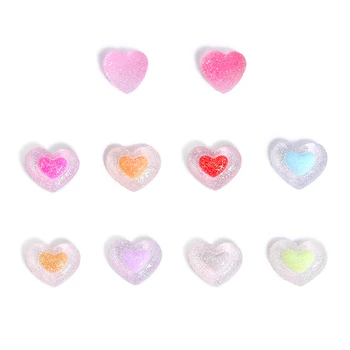 Nail Art Okras Ljubezen Srca v Obliki Smole 50Pcs/Paket Za DIY Oblikovanje Manikura Freshing Nohtov Čare Pribor Design