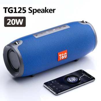 TG125 High Power Bluetooth Zvočniki 20W Nepremočljiva Prenosni Stolpec Za PC Računalnik, Zvočniki Subwoofer Boom Box Glasbeni Center FM TF