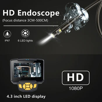 Tip c Dvojno Objektiv USB-Endoskop Fotoaparat Endoskopijo Fotoaparat Toga Endoskopsko Kamero Motorja Odtočne Cevi-Pregledovalna Kamera s Zaslona