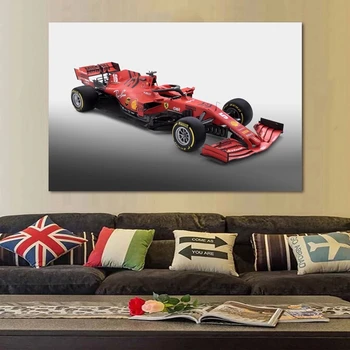 Ferraris F1 Dirke Avtomobilov, Plakatov in Fotografij Wall Art Moderne Šport Vozila Platno, Slike, Slike za Dnevni Sobi Doma Dekor
