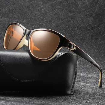 Klasična Polarizirana sončna Očala Ženske Letnik blagovne Znamke Oblikovalec Stekla Osebnost Kovinski Mešanica Retro sončna Očala UV400 Gafas De Sol
