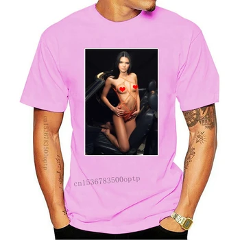 Seksi Kendall Jenner Po Meri Prilagojene T-Majice Moške Ženske, Moških Srajc Poletje Kratek Rokav Bombaž Tshirt Ulične