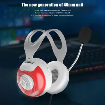 Stereo Gaming Slušalke Slušalke s Hrupom Preklic Mikrofon za Preklop PS4 PC Prenosni Telefon