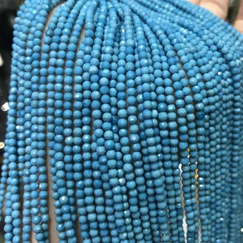 Naravni poldragih Kamen, Kroglice, Mini Turquoises DIY Za Izdelavo Zapestnice, Ogrlice Uhani Itd 3 mm 38 cm
