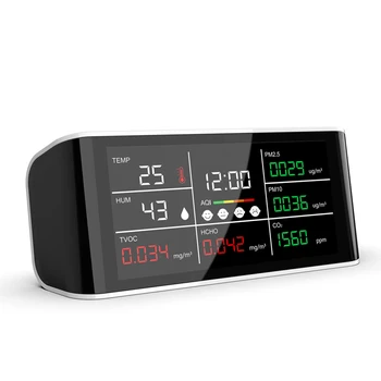 DM69 Prenosni Kakovosti Zraka Analyzer Digitalni Zaslon CO2 PM2.5 PM10 HCHO TOVC Temperature in Vlažnosti Detektorji Monitor