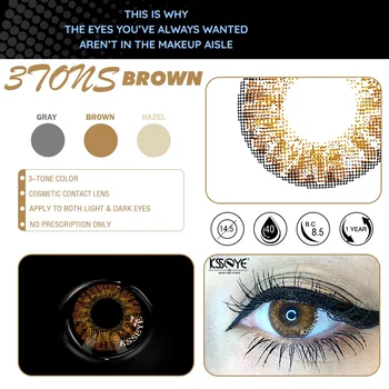 Moda Kozmetične Kontaktne Leče, Rjava, Modra, Siva Zelena Barva Kontaktne Leče Klasičnih 3Tones 12 Barv Imenik Leče