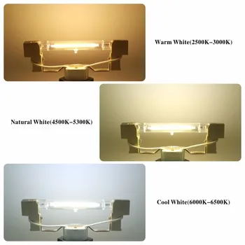 Bombilla LED de alta potencia R7S, 78 mm, 15W, 20W, 118mm, 30W, 40W, 50 W, 220V, STORŽEV, tubo de vidrio, lámpara halógena de re