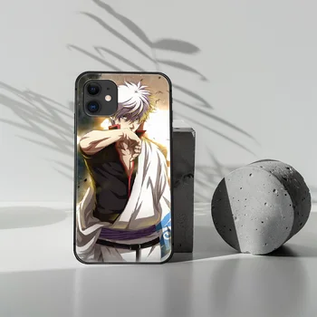 GINTAMA japonske anime smešno Telefon Primeru Zajema Trup Za iphone 5 5s se 2020 6 6s 7 8 12 mini plus X XS XR 11 PRO MAX črni Pokrov