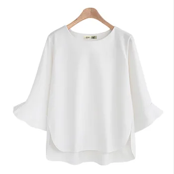 Nove Ženske Priložnostne Osnovne Poletje Bluzo Top Majica Trdna Pol Rokav O-vratu Plus Velikost L~4XL