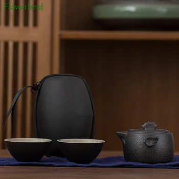 Keramike, Porcelana Potovanja Kung Fu Čaj Nastavite Teaware Piščancev Jajce Preprosto Čaj Izdelavo Ene Pot in Dve Skodelici Čaja Pot in Pokal Set