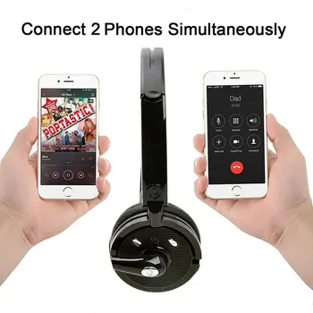 Bluetooth Slušalke w Boom, Vgrajen Mikrofon Na Uho Blutooth šumov, Slušalke Brezžične Headsat za službeni Telefon Skype