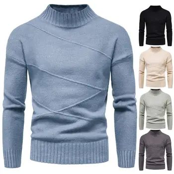2020 novo jeseni in pozimi moške turtleneck pulover moške barva pulover casual men ' s slim fit blagovne znamke pleteni pulover