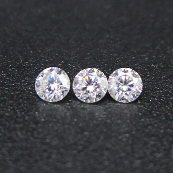 Debelo je 0,8-2,8 mm Krog Cut Moissanite IJ Bela Sintetični Diamant Svoboden Gemstone Prodaje za Kos