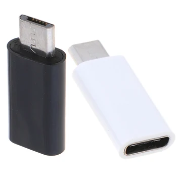 1PC USB 3.1 Tip C Ženski Mikro USB Moški Adapter Pretvornik Priključek Črna,Bela barva