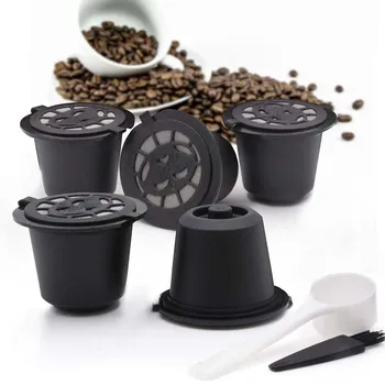 Aparat Za Vžigalnike Kapsule Fit Se Lahko Ponovno Polnijo Kapsula Večkratno Uporabo Kavo Kapsule Združljiv Nespresso Stroji Espresso Crema Maker